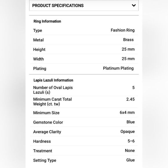 Karis Lapis Lazuli Openwork Ring - Picture 14 of 14